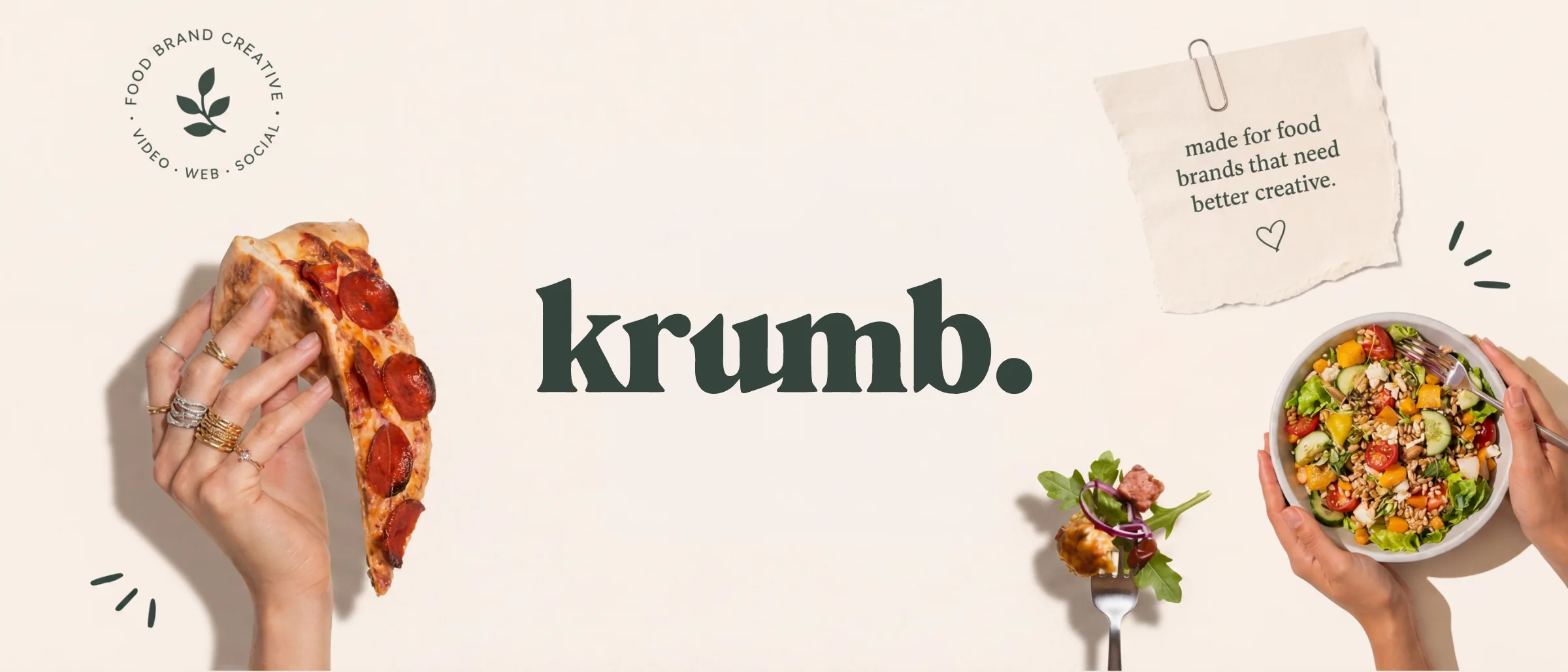 Krumb food creative studio collage