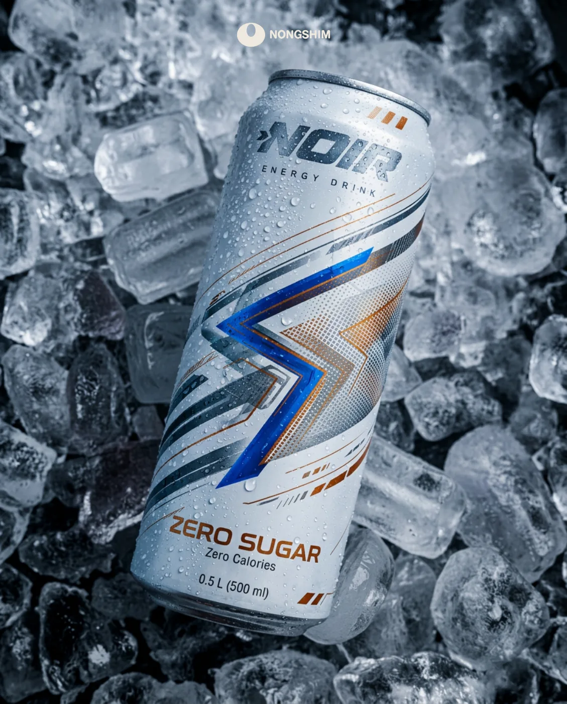 NOIR energy drink campaign product photography