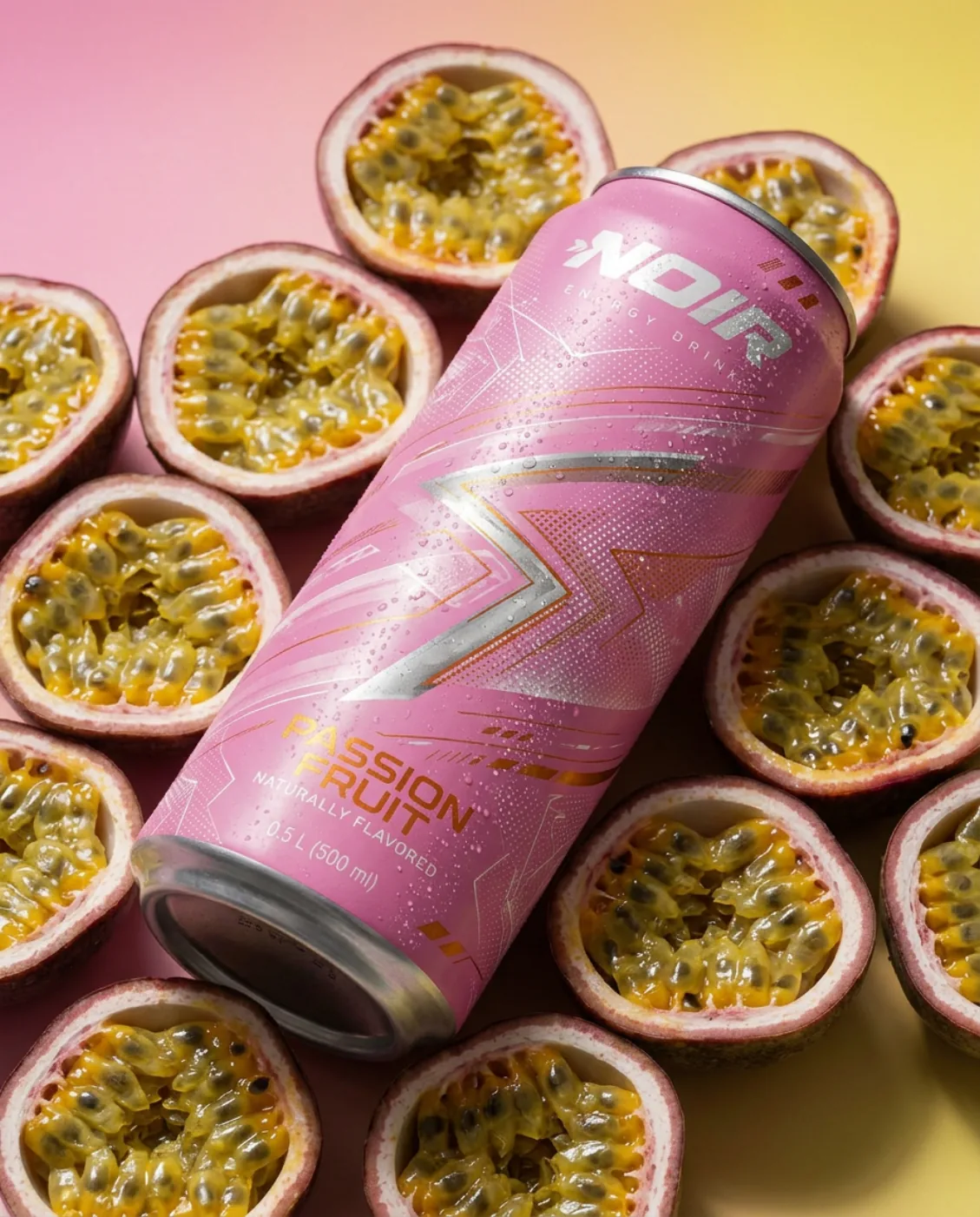 NOIR energy drink product photography 1